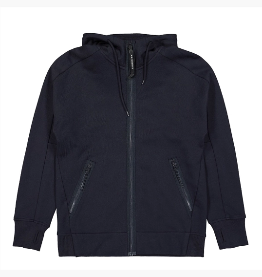 Толстовка CP Company Diagonal Raised Fleece Goggle Hoodie Blue 13CMSS082A-005086W-888 фото 7 — интернет-магазин Tapok
