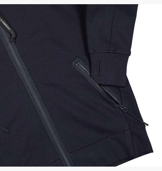 Толстовка CP Company Diagonal Raised Fleece Goggle Hoodie Blue 13CMSS082A-005086W-888 фото 10 — интернет-магазин Tapok