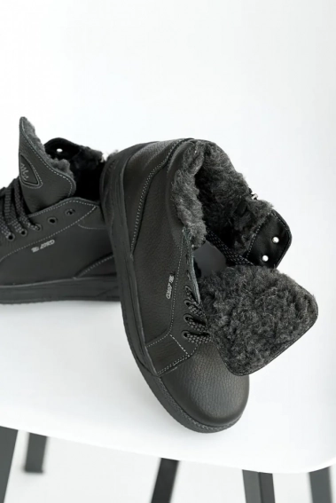 Подростковые ботинки кожаные зимние черные Milord Чемпион фото 6 — интернет-магазин Tapok