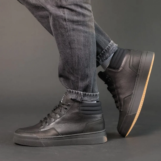 Ботинки кожаные зимние 586772 Черные фото 5 — интернет-магазин Tapok