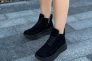 Кросівки жіночі замшеві чорні зимові Фото 2