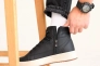 Ботинки мужские кожаные мех 587144 Черные Фото 3