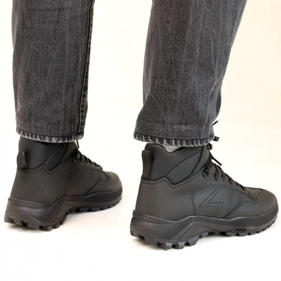 Ботинки мужские кожаные мех 587309 Черные фото 7 — интернет-магазин Tapok
