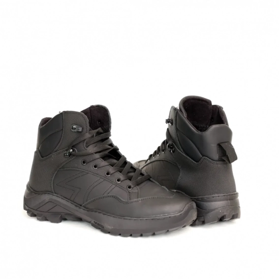 Ботинки мужские кожаные мех 587309 Черные фото 8 — интернет-магазин Tapok