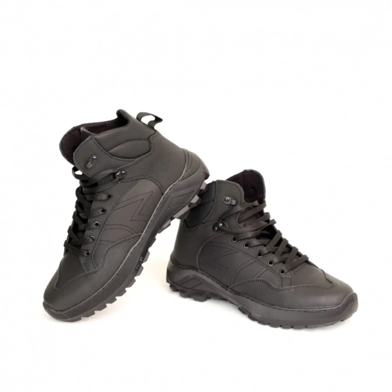 Ботинки мужские кожаные мех 587309 Черные фото 9 — интернет-магазин Tapok