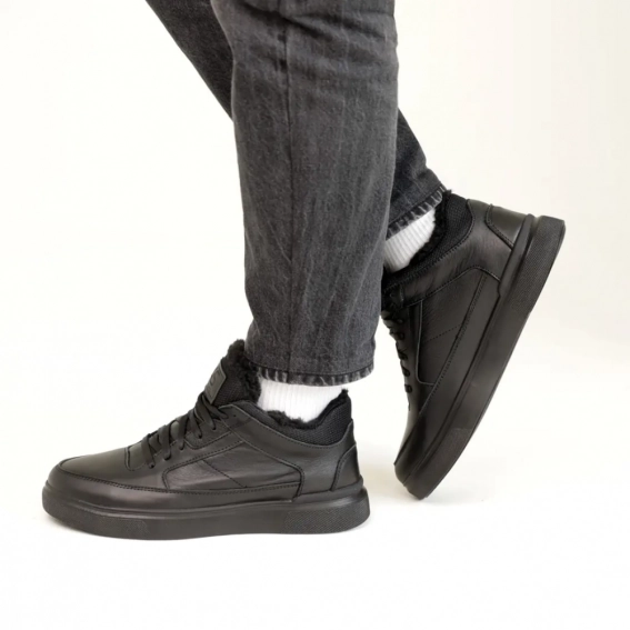 Ботинки кожаные зимние 586856 Черные фото 1 — интернет-магазин Tapok