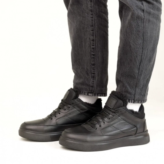 Ботинки кожаные зимние 586856 Черные фото 4 — интернет-магазин Tapok