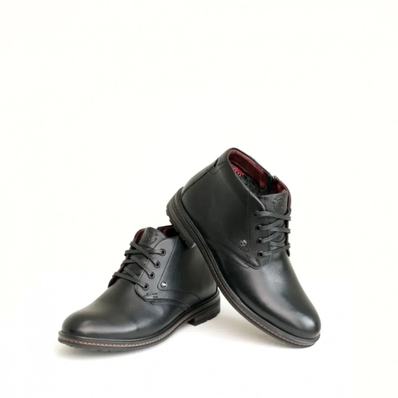Ботинки кожаные зимние 586939 Черные фото 1 — интернет-магазин Tapok