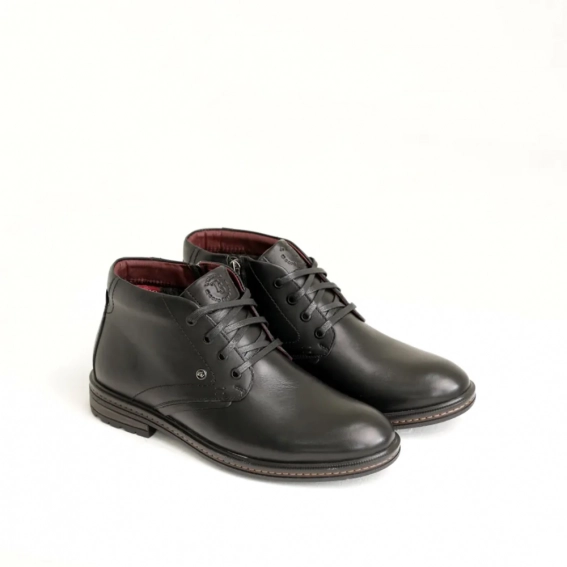 Ботинки кожаные зимние 586939 Черные фото 2 — интернет-магазин Tapok