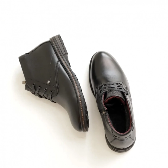Ботинки кожаные зимние 586939 Черные фото 4 — интернет-магазин Tapok