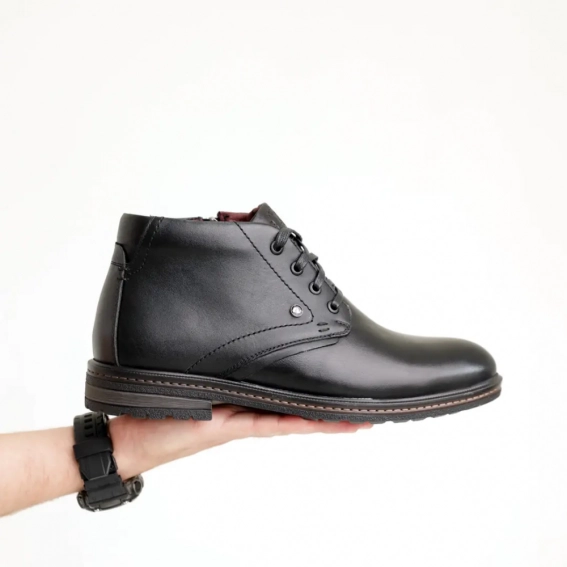 Ботинки кожаные зимние 586939 Черные фото 5 — интернет-магазин Tapok