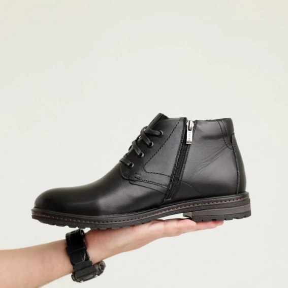 Ботинки кожаные зимние 586939 Черные фото 6 — интернет-магазин Tapok