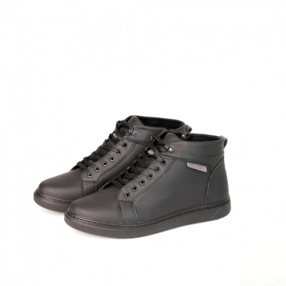 Ботинки кожаные зимние 587143 Черные фото 1 — интернет-магазин Tapok