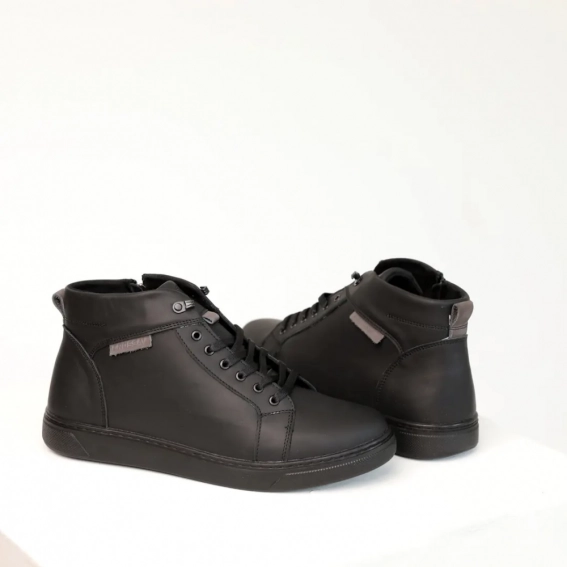 Ботинки кожаные зимние 587143 Черные фото 4 — интернет-магазин Tapok
