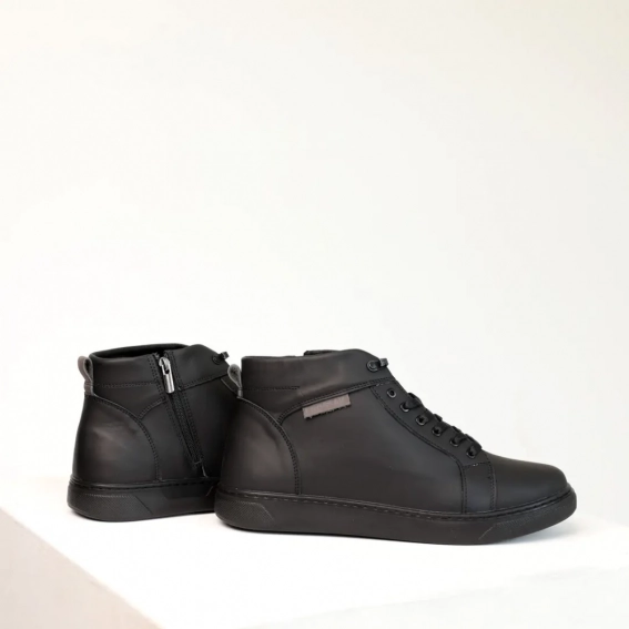 Ботинки кожаные зимние 587143 Черные фото 6 — интернет-магазин Tapok
