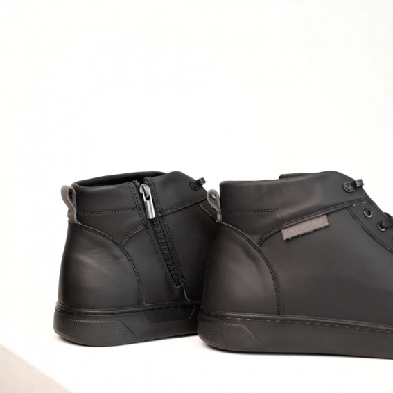 Ботинки кожаные зимние 587143 Черные фото 7 — интернет-магазин Tapok