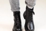 Ботинки кожаные мех 586985 Черные Фото 3