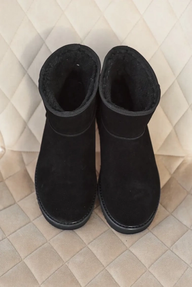 Женские ботинки замшевые зимние черные Emirro 262/1550 фото 10 — интернет-магазин Tapok