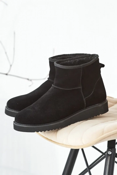 Женские ботинки замшевые зимние черные Emirro 262/1550 фото 11 — интернет-магазин Tapok