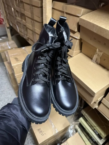 Женские ботинки кожаные зимние черные Сапог 130 фото 2 — интернет-магазин Tapok