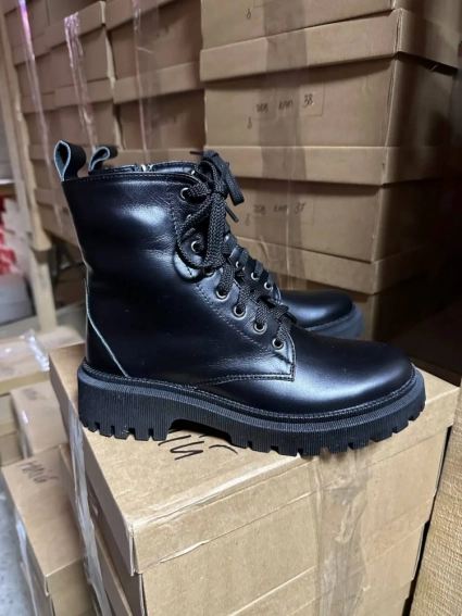 Женские ботинки кожаные зимние черные Сапог 130 фото 4 — интернет-магазин Tapok