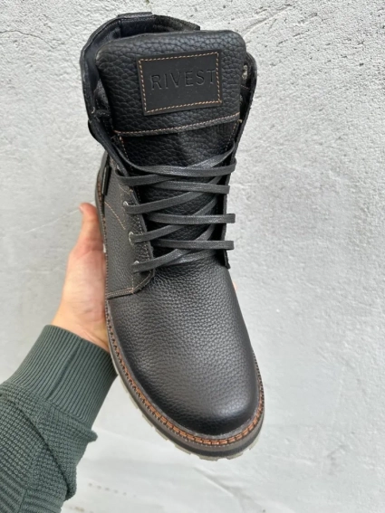Мужские ботинки кожаные зимние черные Rivest 25 фото 2 — интернет-магазин Tapok