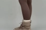 Угги женские кожаные темно-бежевого цвета Фото 2