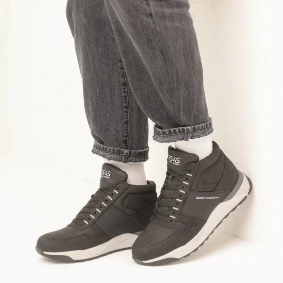 Ботинки мужские кожаные мех 586431 Черные фото 8 — интернет-магазин Tapok