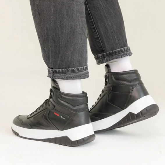 Ботинки мужские кожаные мех 586465 Черные фото 7 — интернет-магазин Tapok