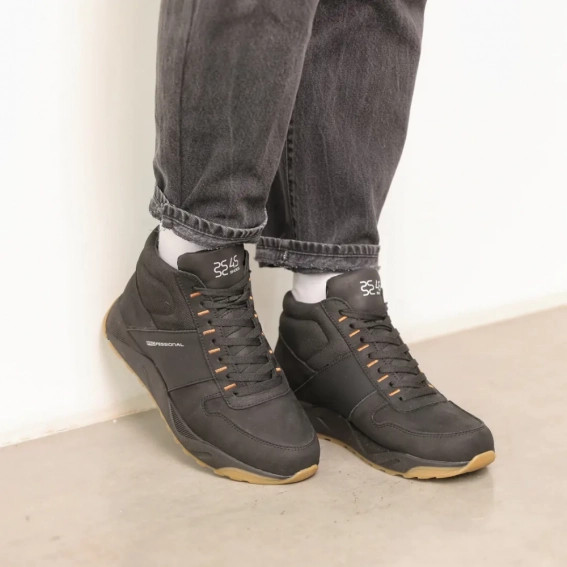 Ботинки мужские кожаные мех 586466 Черные фото 2 — интернет-магазин Tapok