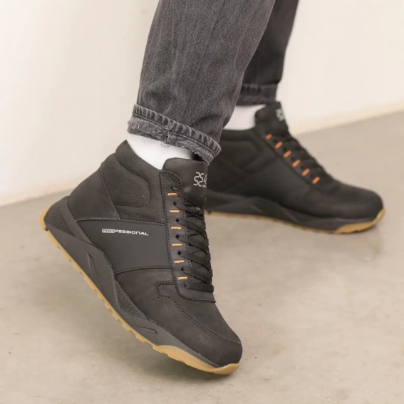 Ботинки мужские кожаные мех 586466 Черные фото 4 — интернет-магазин Tapok