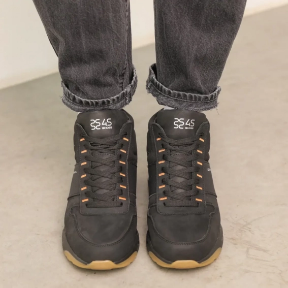 Ботинки мужские кожаные мех 586466 Черные фото 6 — интернет-магазин Tapok