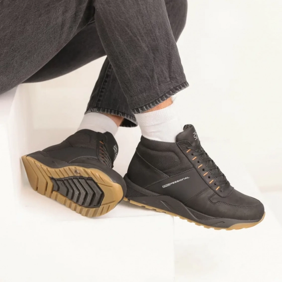 Ботинки мужские кожаные мех 586466 Черные фото 8 — интернет-магазин Tapok