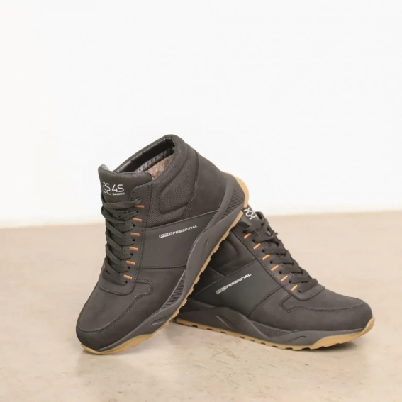 Ботинки мужские кожаные мех 586466 Черные фото 10 — интернет-магазин Tapok