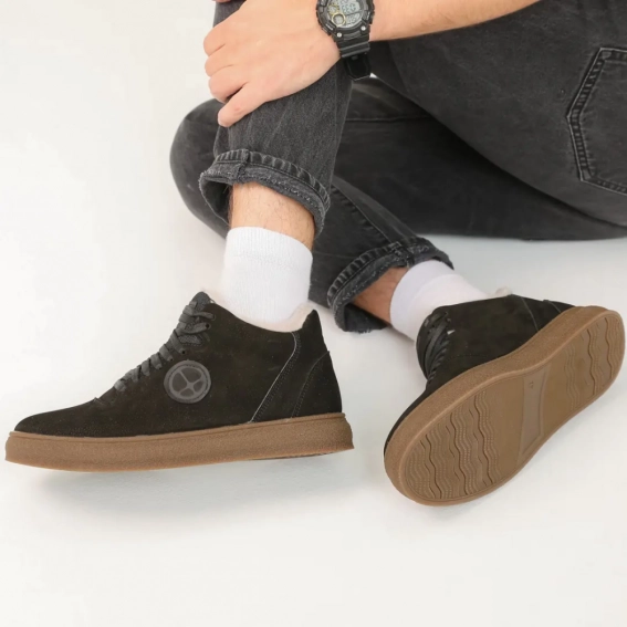 Ботинки кожаные зимние 586857 Черные фото 6 — интернет-магазин Tapok