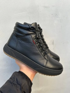 Мужские ботинки кожаные зимние черные StepWey 7260