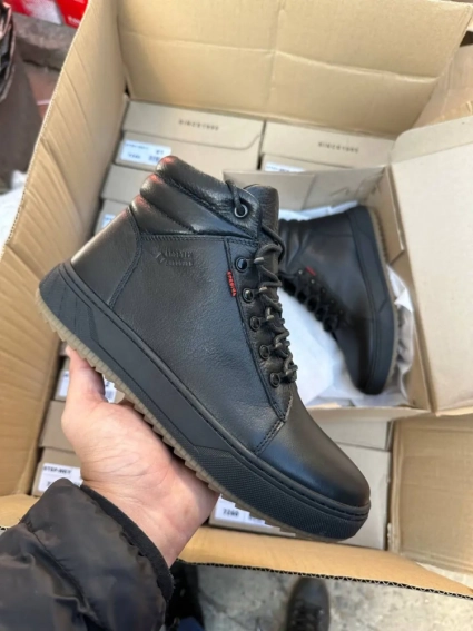 Мужские ботинки кожаные зимние черные StepWey 7260 фото 2 — интернет-магазин Tapok