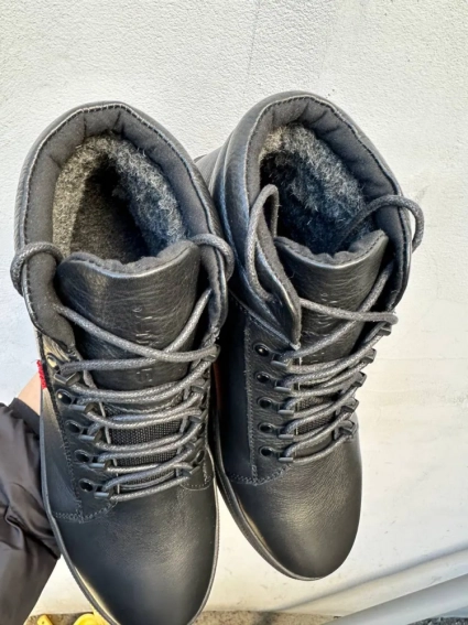 Мужские ботинки кожаные зимние черные StepWey 7260 фото 4 — интернет-магазин Tapok