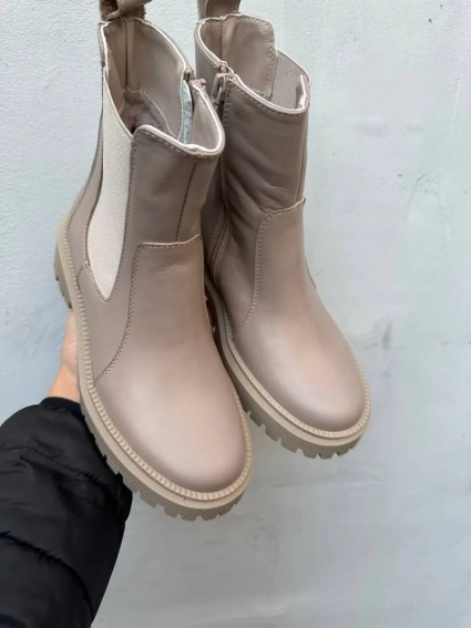 Женские ботинки кожаные зимние бежевые Comfort 16 фото 2 — интернет-магазин Tapok