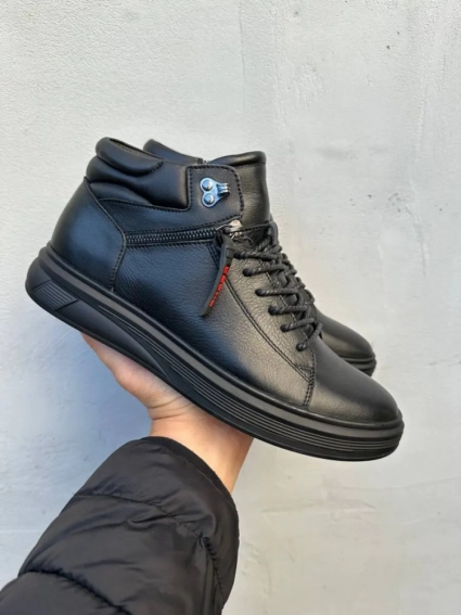 Чоловічі черевики шкіряні зимові чорні Marion 1085 фото 1 — інтернет-магазин Tapok