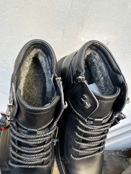 Мужские ботинки кожаные зимние черные Marion 1085 фото 3 — интернет-магазин Tapok