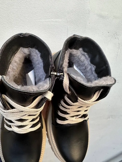 Женские ботинки кожаные зимние черные Сапог 189 фото 3 — интернет-магазин Tapok