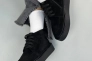 Ботинки женские замшевые черные на черной подошве зимние Фото 4