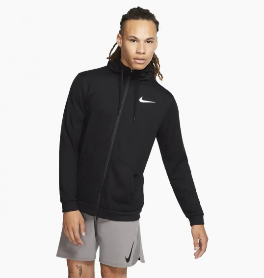 Толстовка Nike Dri-Fit MenS Full-Zip Training Hoodie Black CJ4317-010 фото 1 — інтернет-магазин Tapok