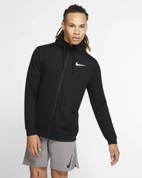 Толстовка Nike Dri-Fit MenS Full-Zip Training Hoodie Black CJ4317-010 фото 2 — интернет-магазин Tapok