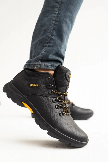 Мужские ботинки кожаные зимние черные Emirro 130 фото 10 — интернет-магазин Tapok