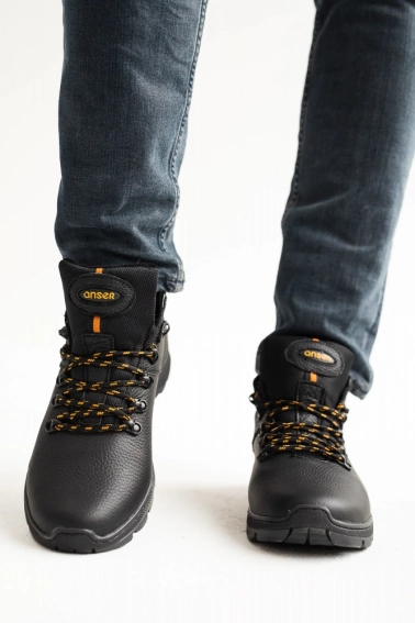 Мужские ботинки кожаные зимние черные Emirro 130 фото 12 — интернет-магазин Tapok
