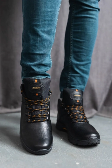 Чоловічі черевики шкіряні зимові чорні Emirro 130 фото 16 — інтернет-магазин Tapok