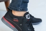 Мужские кроссовки кожаные весенне-осенние черные Splinter 7717 Фото 1