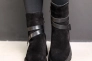 Ботинки женские замшевые мех 586986 Черные Фото 5